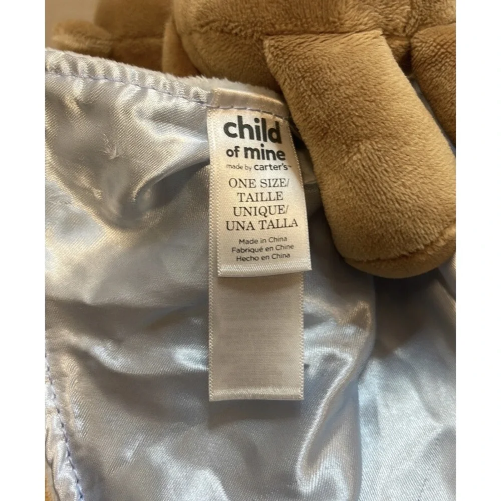 Carter's Monkey Plush Blue I love‎ Mommy Minky Baby Blanket Lovey Rattle